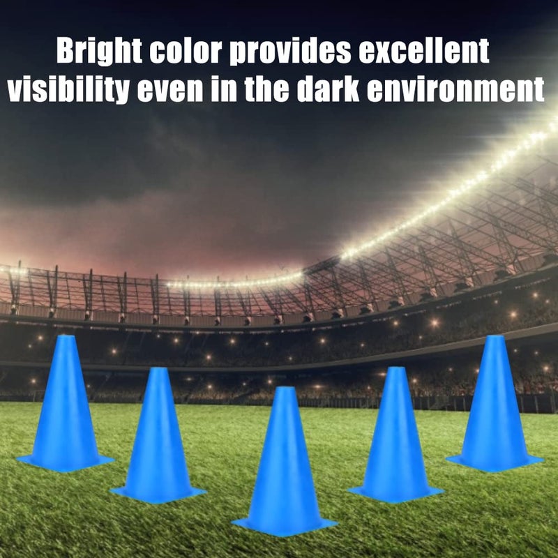 cyrico 9 Inch Cones Sports, 15 Pack Orange Soccer Cones Training Agility Field Marker Plastic Traffic Cones for Football Basketball Drills Multipurpose Practice, Indoor Outdoor Games Activity Party Events - Image 4
